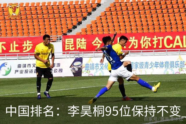 中国排名：李昊桐95位保持不变 袁也淳金子豪上升